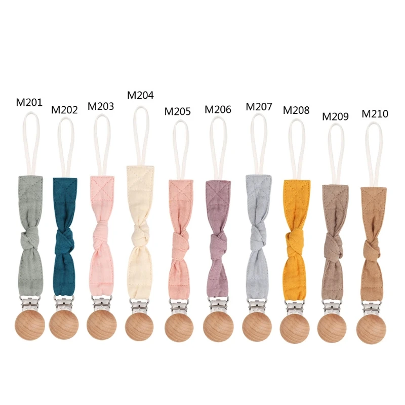 Baby Pacifier Clip Chain Cotton Country Style Pacifier Holder Dummy Clips Handmade Baby Gift pacifier clip pacifier chain pacifier accessories teether clip