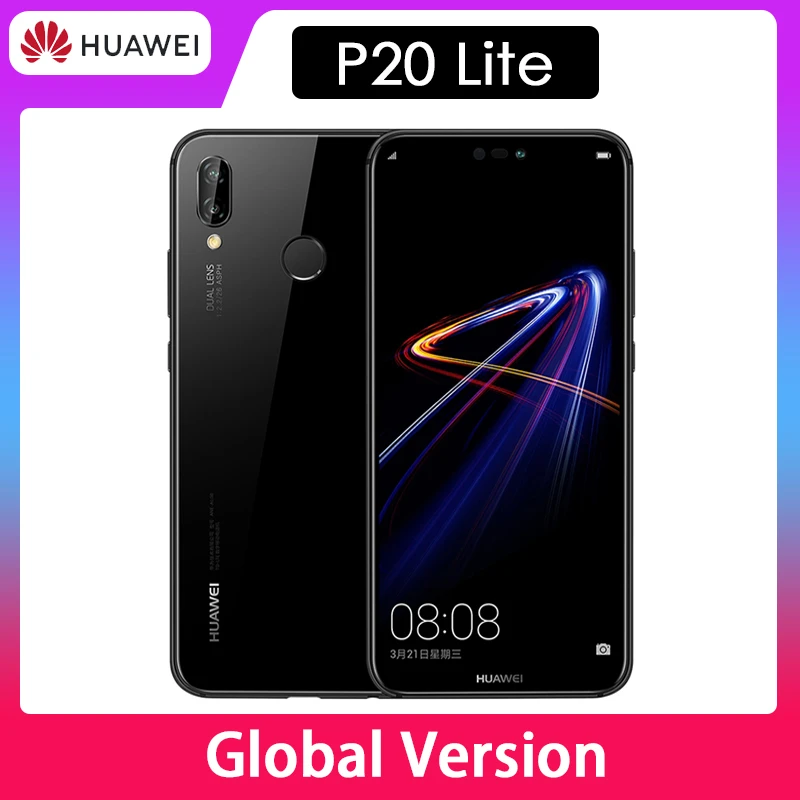 Huawei P20 Lite  Global Firmware NOVA 3E Smartphone Face ID 5.84 inch Full View Screen Android 8.0 Glass Body 24MP Front Camera motorola android cell phones