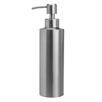 

Lotion Bottle Pump Stainless Steel Liquid Soap Dispenser Bathroom Kitchen Freestanding Manual Press Leakproof
