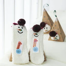 Женские носки, подарок на Рождество, модные зимние милые шерстяные носки, женские безумные носки, женские теплые носки, sudaderas mujer