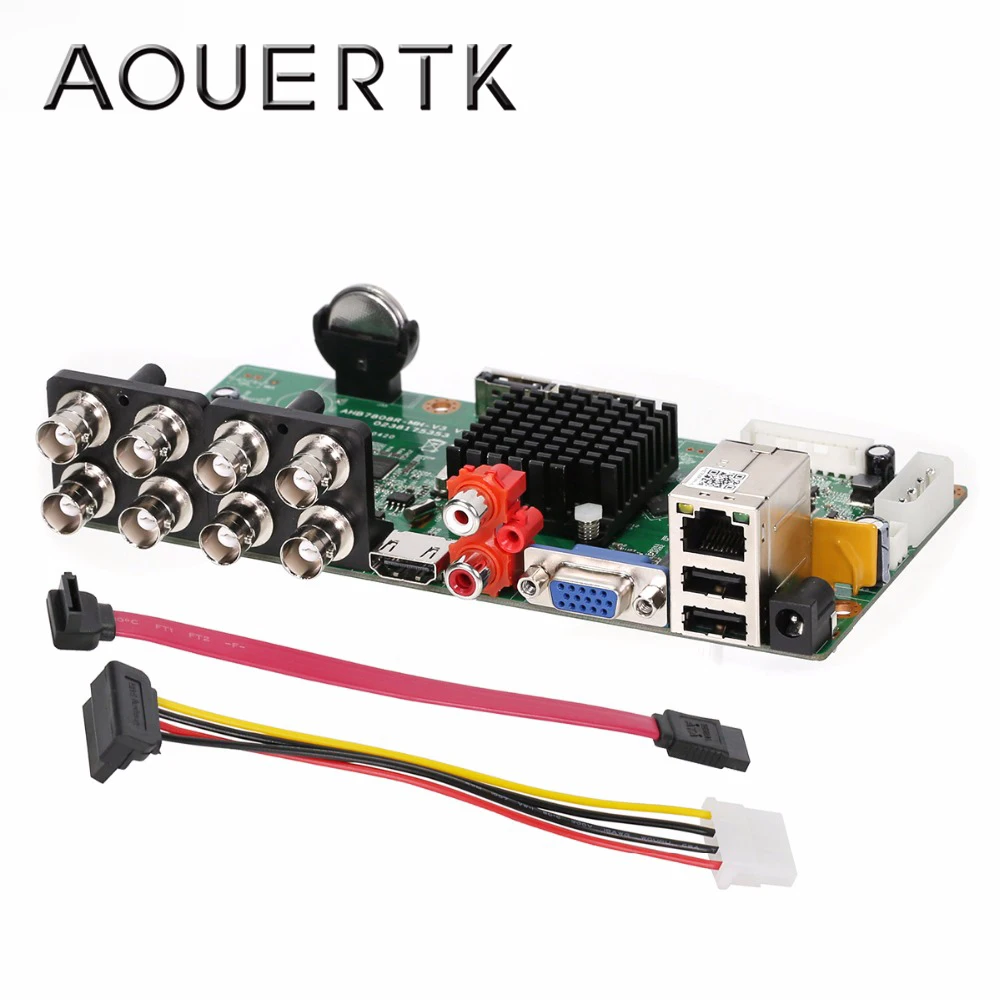 Материнская плата AOUERTK 5 в 1 CVI TVI CVBS 8CH AHD 1080P/5MP SATA CCTV DVR | Безопасность и защита