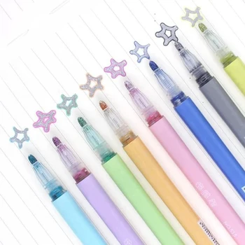 

8/12pcs Marker Pen for Highlight Writing Taking Notes Drawing DIY Art Projects Kids Adult K2