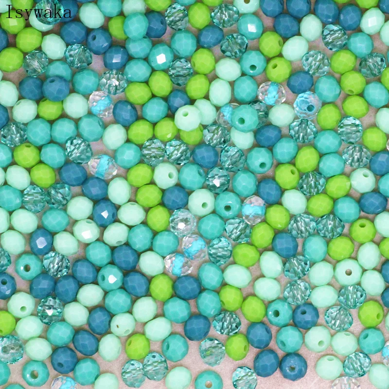 Free Shipping 50pcs 4x6mm Rondelle Faceted Austria Crystal Finding Spacer Beads 