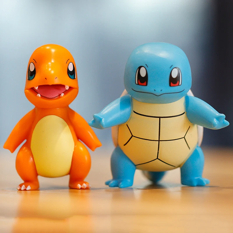 6Pcs/Set Pokemon Anime Figure Toys Pikachu PVC Cake Car Decoration Ornaments Action Figure for Children Birthday Toy Gifts