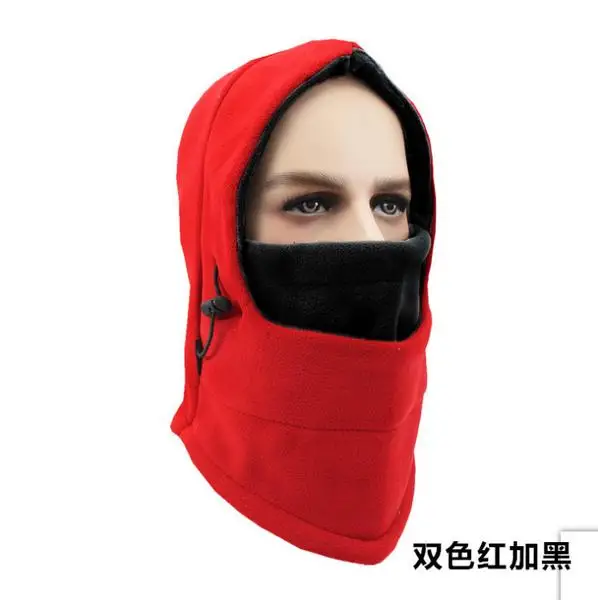 50pcs Hood Double Layers Thicken Warm Full Face Cover Winter Ski Mask Beanie Hat And Gorro Invierno