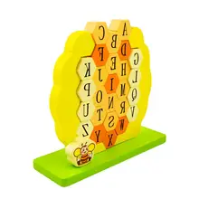 Blocs de l'alphabet en bois pour enfants, Puzzle, jouet, cadeau pour enfants de 3, 4 et 5 ans 