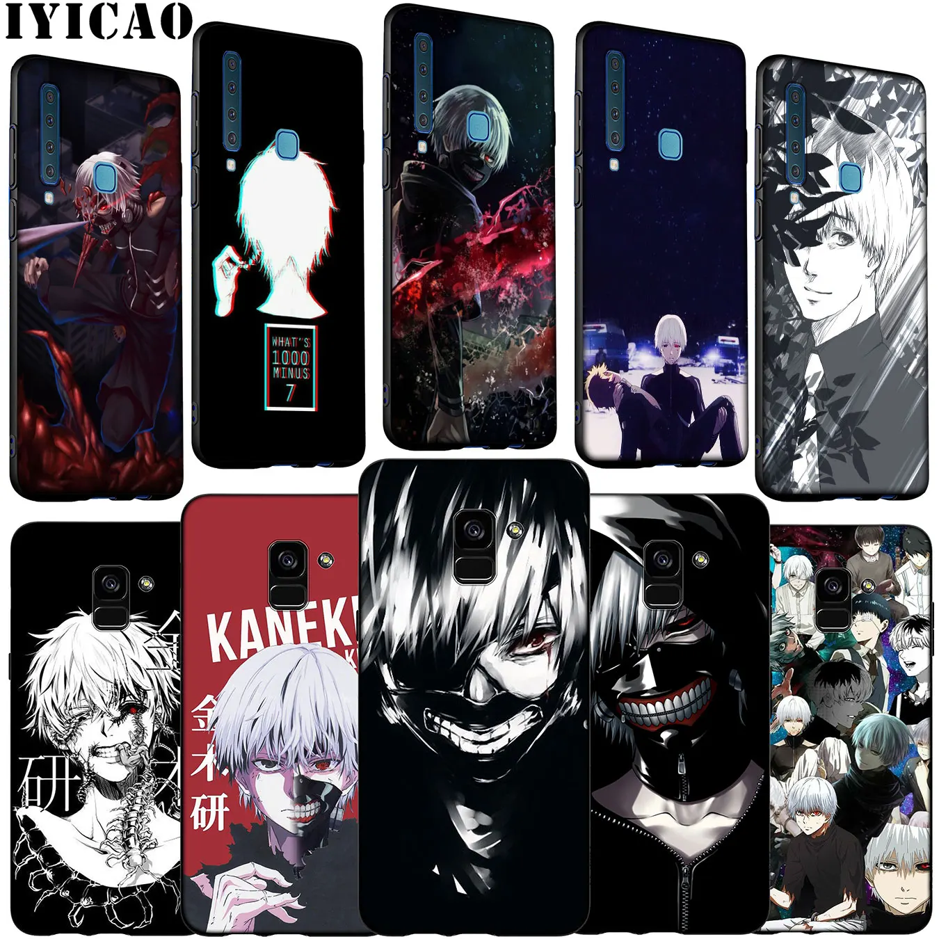 Tokyo Ghoul Cartoon Soft Silicone Phone Case for Samsung Galaxy A6 A7 A8 A9 2018 A3 A5 2016 2017 Note 9 8 10 Plus |