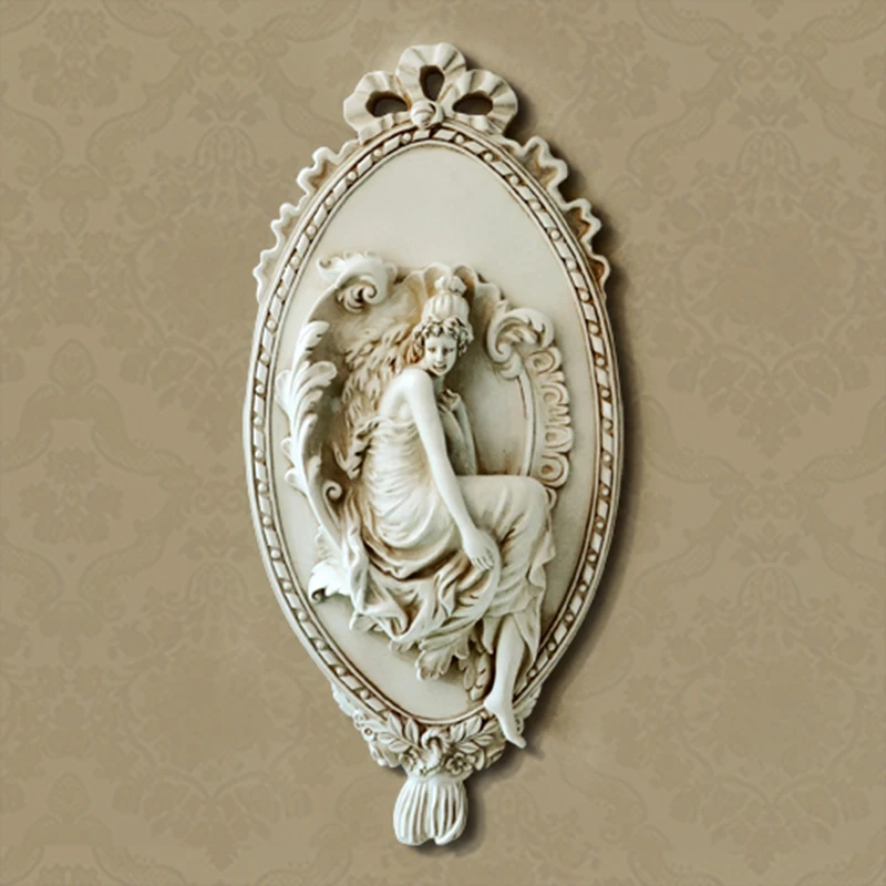 Angel Sculpture Home Statue Decoration Accessories Wall Mural Hanging Resin Statues Decor Christmas Decorative Art Ornaments (3)