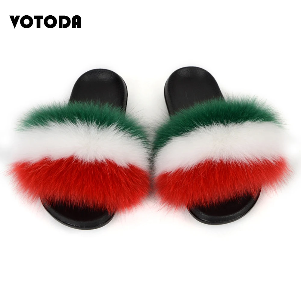 furry flip flop sandals