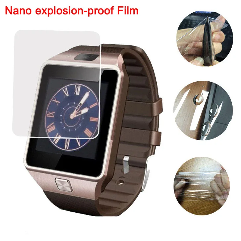 20pcs Clear LCD Screen Protector For DZ09 Bluetooth Smart Watch Nano Explosion-Proof Protective Film For DZ09 Smart Watch HD Fil