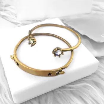 

Fashion Jewelry & Accessories Vintage Letters Star Pearl Cubic zircon Three-Piece Bracelet For Women Girls Wedding Jewelry Gift