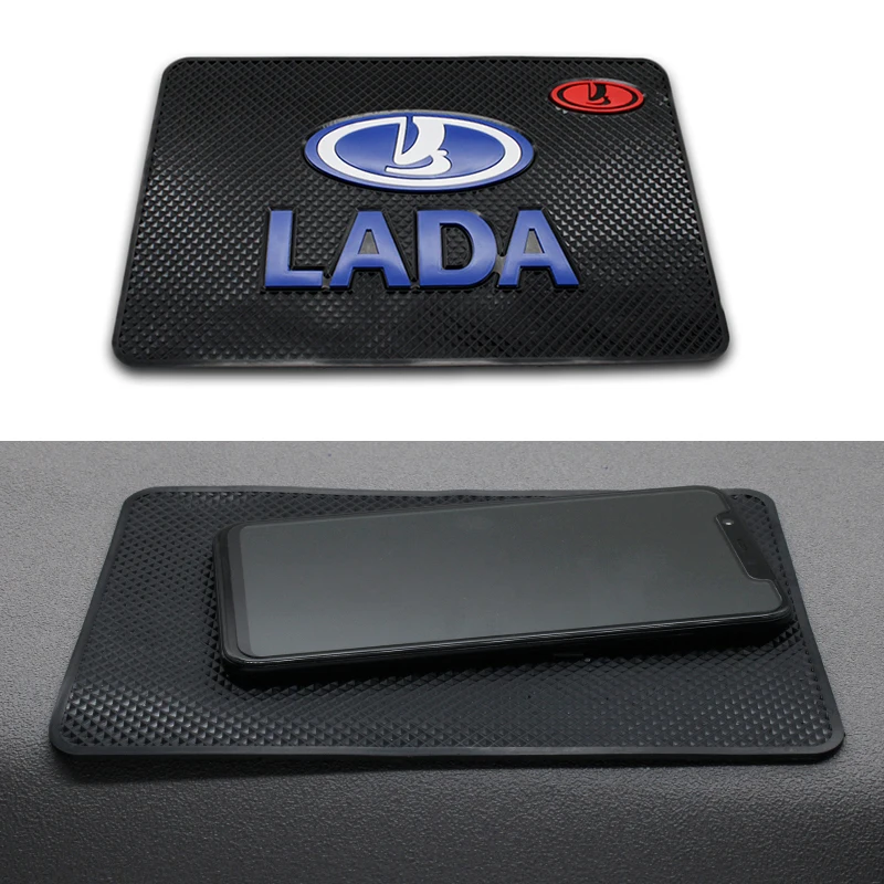 

1PC Car Logo Anti Slip Mat Phone Holder Non-Slip Mat non slip Pad FOR Lada vesta granta niva kalina xray priora Car Accessories