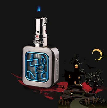 

jobon Creative perfume bottle shape flying fire jack-o '-lantern metal lighters butane gas inflatable lighter men's gift
