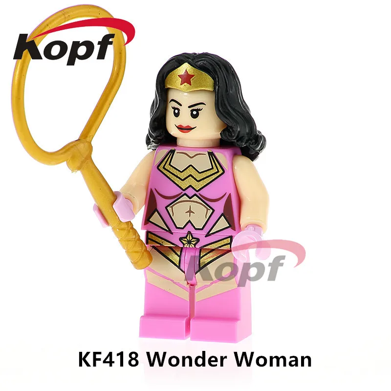 

Super Heroes Single Sale Wonder Woman Plastics Joker Marge Simpson Bricks Education Building Blocks Children Gift Toys KF418