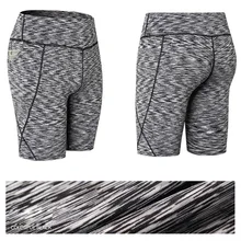 Новые удобные уличные шорты для йоги с боковыми карманами животик контроль тренировки Леггинсы для йоги и бега S66