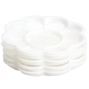

5Pcs Plastic Nail Art Paint Color Mixing Palette Plate Disk Essential Tool