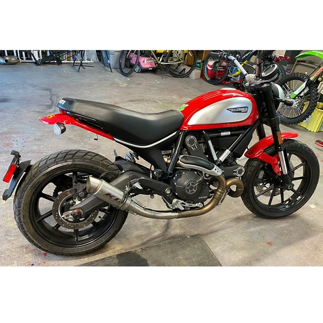 For Ducati Monster 797 Scrambler Icon/Urban Enduro/Full Throttle/Classic Exhaust Pipe Motorcycle Mid Tube Slip On 51mm Mufflers - - Racext 2