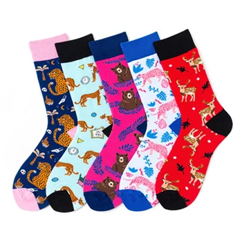 

Creative Fresh Cartoon Animal Long Tube Socks Cotton Couple Models Long Socks