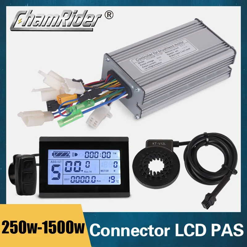 

KT Controller 48V Motor Controller 52V 36V Ebike Controller 1500W 1000W 500W 350W 250W Dual Mode Sinewave LCD Display PAS Bafang