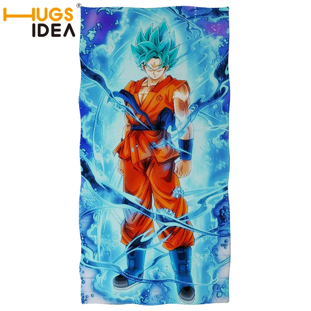 HUGSIDEA Goku Dragon Ball мягкое банное полотенце для душа с принтом аниме мягкое Супер Абсорбент Пляжное Полотенце s быстросохнущее полотенце для лица - Цвет: Z5593
