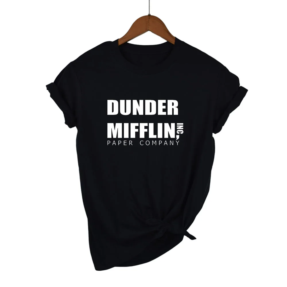 Женская Офисная футболка dander Mifflin Inc Paper Company Wernham Hogg TV Show Michael Scott Space женская |