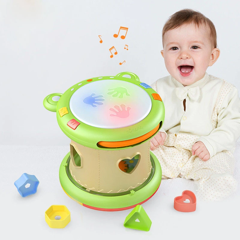 Juguetes música para bebés 6 12 meses, tambores de mano, instrumentos musicales niños, tambor de golpeteo, juguetes educativos para bebés, rompecabezas|Instrumento musical de juguete| - AliExpress