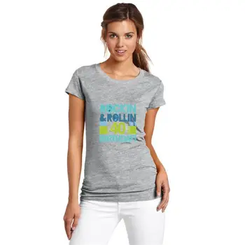 

Printing 40th birthday rock and roll t-shirts men's big size s~5xL fitted slim fit