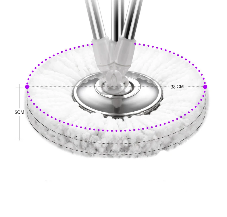 IFun Швабра для пола, вращающаяся Швабра для мытья пола, уход за полом и усиленная система ковша с 2 дополнительными насадками для швабры