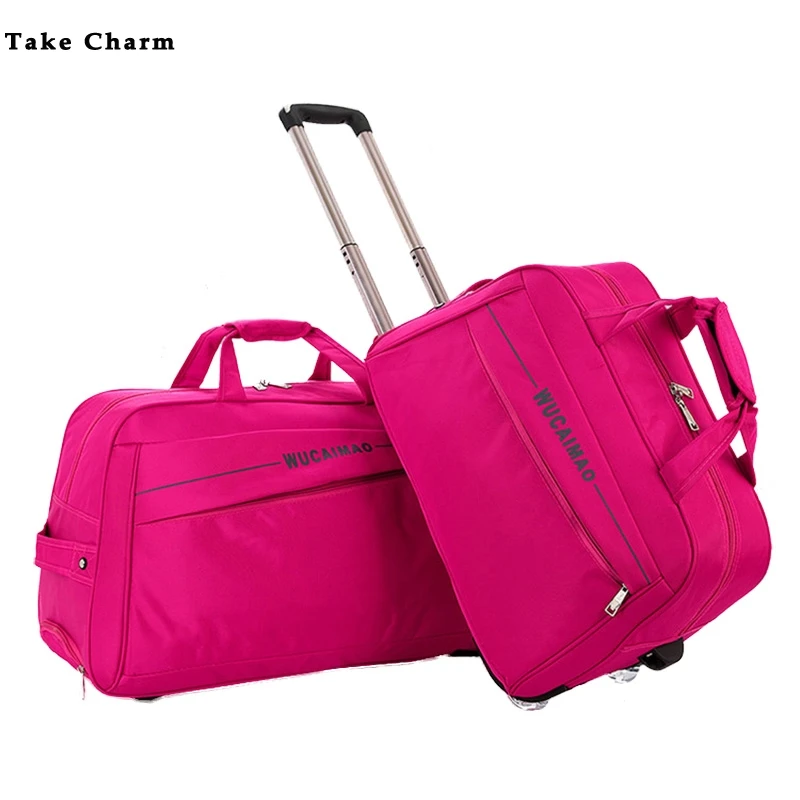 

Large Capacity Women Trolley Bag Foldable Easy to Carry High Quality Outdoor Wheeled Travel Bag Men's Leisure Aircraft Bag