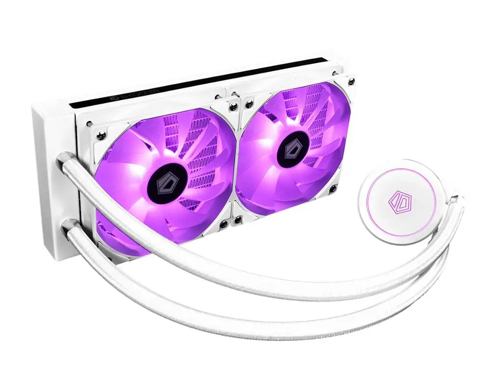 Водяной кулер AURAFLOW X 240 SNOW RGB SYNC AIO чистый белый с радиатором мм 2x120 вентиляторы PWM 400