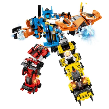 

8 in 1 robot Deformation tank Car Voltron Technic Building Block Model DIY Assembling Set Figures Compatible Birthday Gift Toys