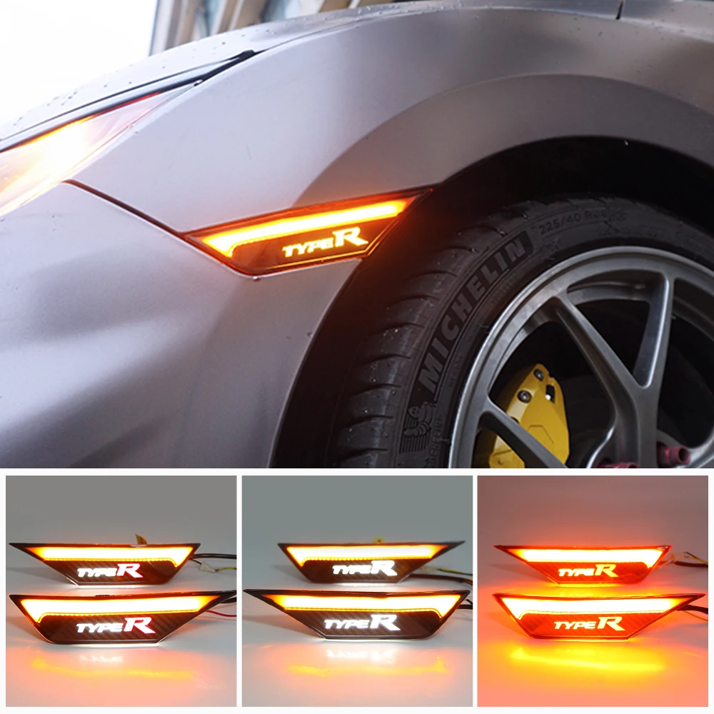 Okeen 2pc Led Car Front Fender Side Marker Light For Honda Civic 2016