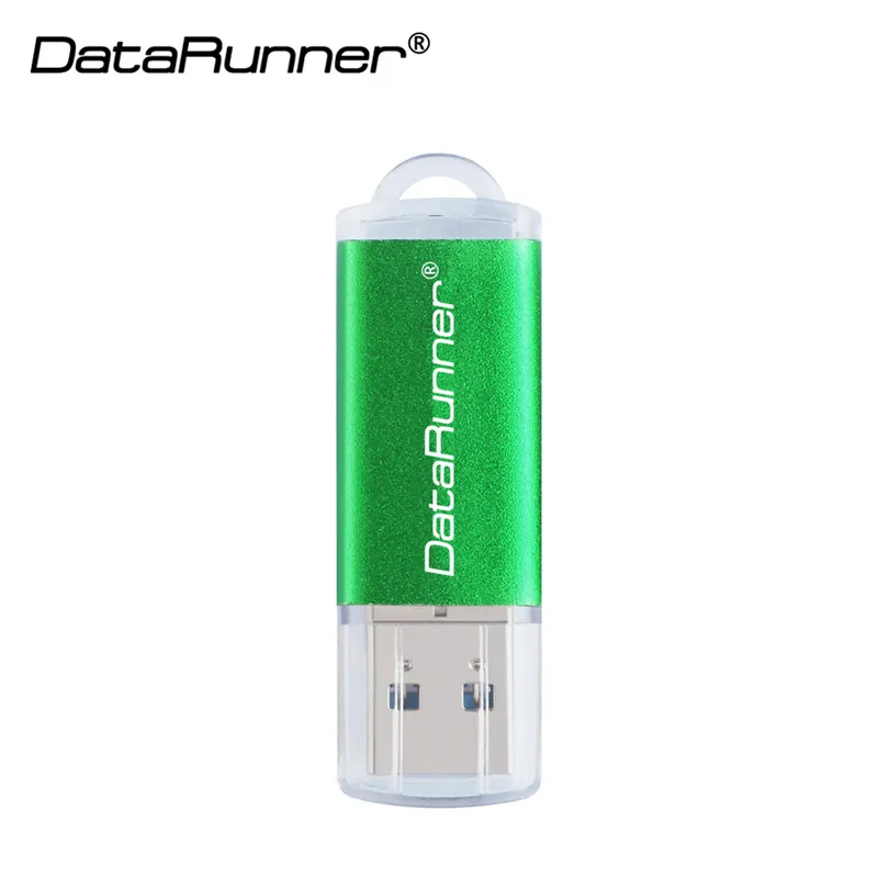 Зеленый Usb флеш-накопитель DataRunner 3,0, 128 ГБ, флеш-накопитель, 16 ГБ, 32 ГБ, 64 ГБ, 256 ГБ, портативные флеш-накопители, USB 3,0, карта памяти, флэш-диск - Цвет: Зеленый