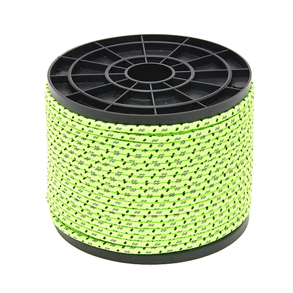 

50 Meters Hiking Camping Outdoor Parachute Tent Rope Tool Lanyard Mountaineering Portable Awning Multifunction Reflective