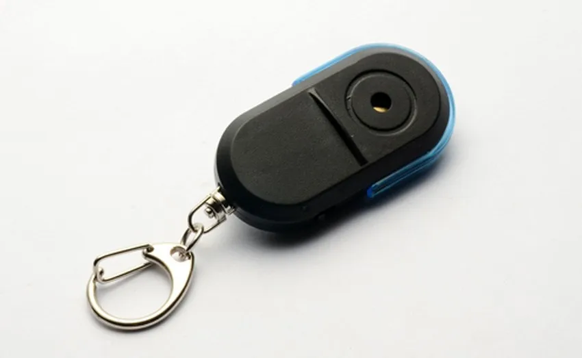 1PCS ProtableTypical Mini Anti-lost Whistle LED Key Finder Wireless Alarm Whistle Voice Control Keychains Key Finder Alarm