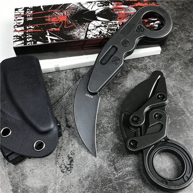 HS инструменты механические коготь ножи Karambit CSGO фиксированный M390 лезвие одна Твердая стальная ручка выживания спасательный Открытый нож Kydex оболочка