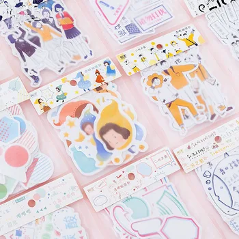 

Mohamm Girl Series Creative Handbook Decoration Stickers Scrapbooking Stationery Planner Office Supplies Stationery