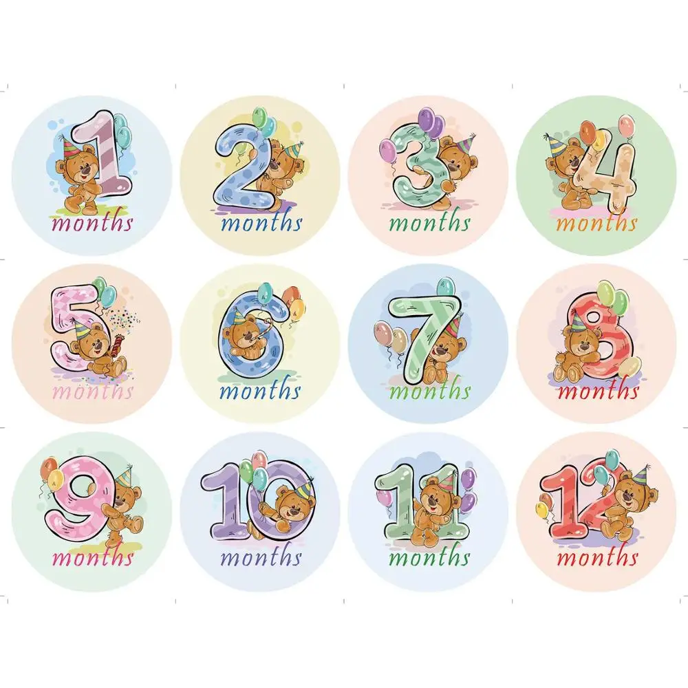 12 шт. наклейки для детских фотографий памятные карты аксессуары фотосъемки