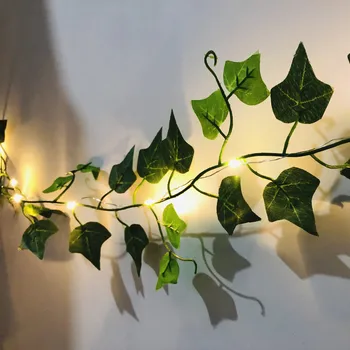 

2M 20LED Ivy Vine String Lights Battery Or USB Operated Led Leaf Garland Christmas Decoration For Home Wedding Indoor Decor zz98