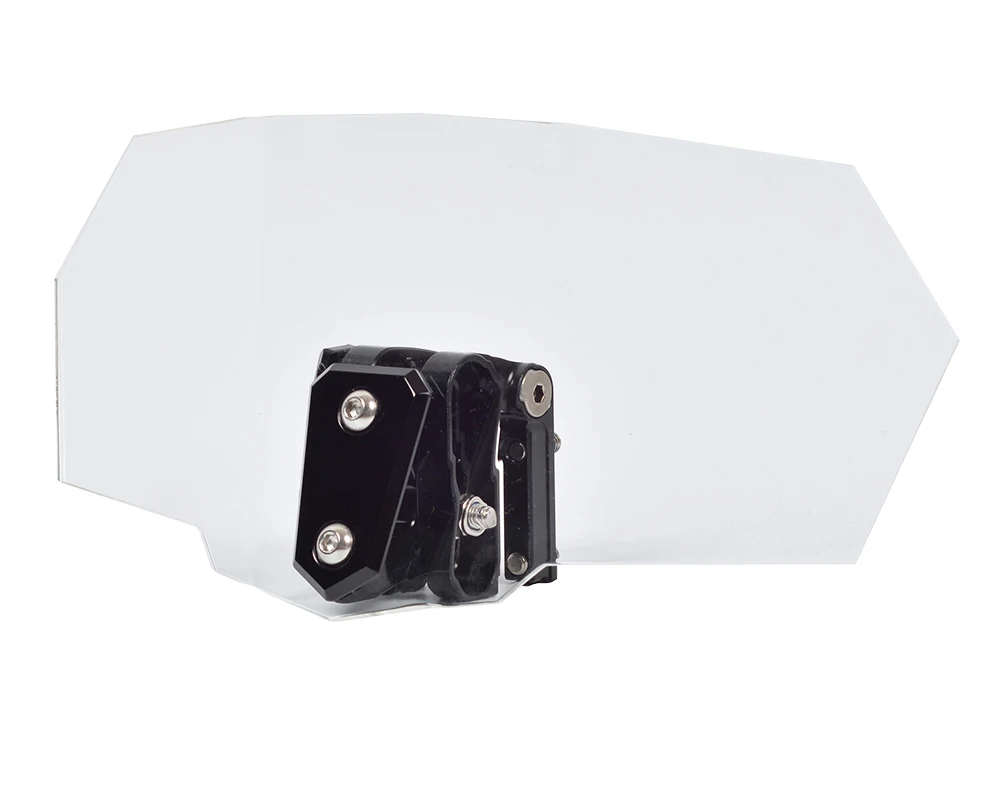 Parabrezza Trasparente Regolabile Del Flusso D'Aria Parabrezza Spoiler Variabile Bolt-On Nero Per Honda Yamaha Suzuki Kawasaki Bmw Ducati