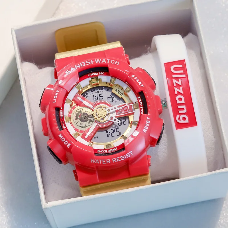 

Net Red Outdoor Sport Item 30M Waterproof Sduden Alarm Clock Digital Watch with Hombre Christmas Gift for Boys and Girls