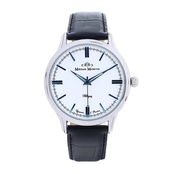 

Men's watch MM, white dial, black strap, 1067A1L1-1 3613376
