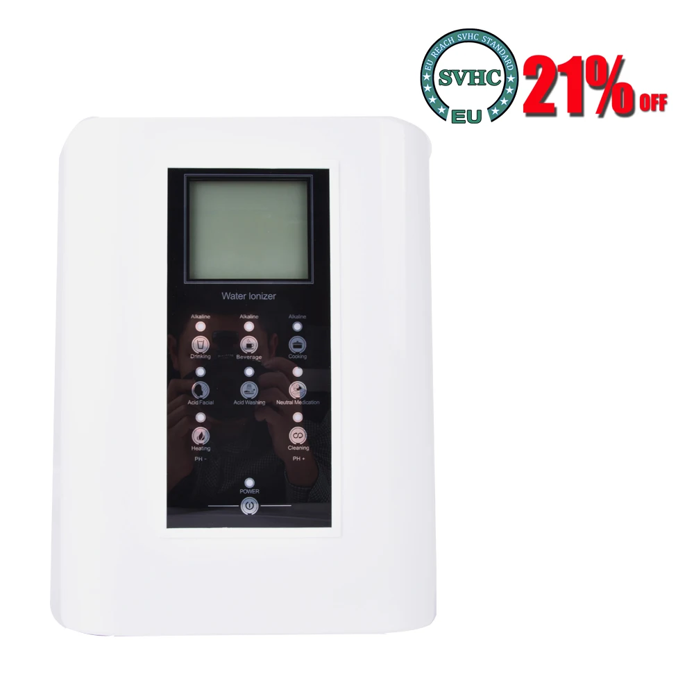 Hq-007B Machine Alkaline Water Ionizer With 3 Coating Plates Titanium With Platinum Multi Function Water Purifier Capacity12000L