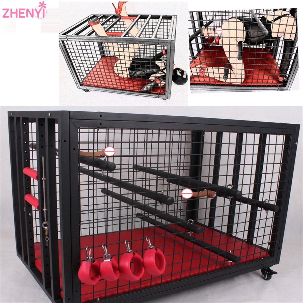Bdsm Large Sex Love Cage Restraint Dog Slave Training Bondage Femdom