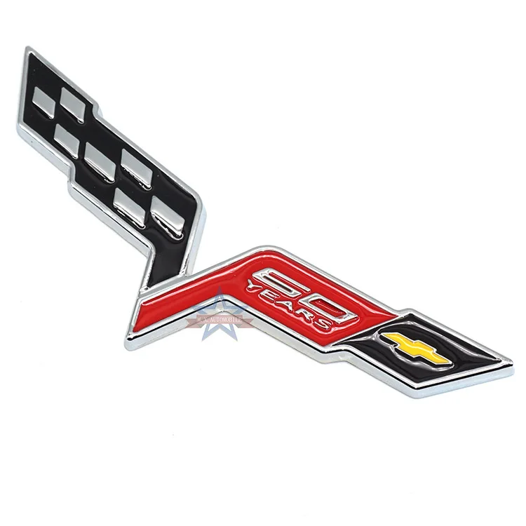 Corvette логотип автомобиля подходит для Chevrolet декоративная наклейка Cruze модифицированный Corvette 60 юбилей бампер стикер s