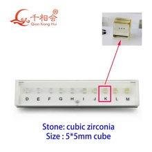 

workblank color grade Master Stone semifinished products cube Refer to GIA Diamond standard CZ laser cubic zirconia stone tester