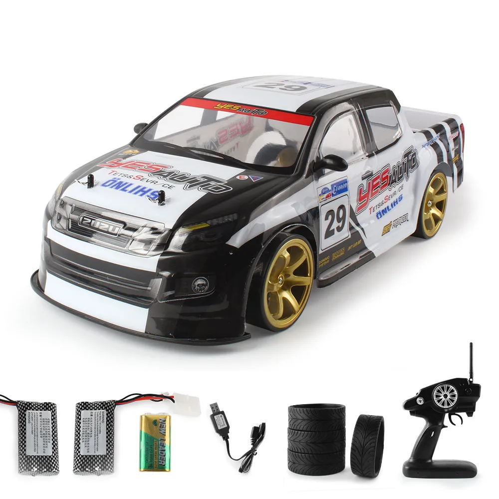 Игрушечный автомобиль с дистанционным управлением, новинка, 1:10, 70 км/ч, 2,4G, Радиоуправляемый автомобиль, 4WD, двойной аккумулятор, высокая мощность, светодиодный налобный фонарь, гоночный грузовик, 3 вида цветов, j1011