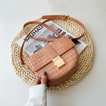 

Retro Khaki Saddle Bag PU Leather Handbags Purse For Women Hasp Casual Bag Ladies Crossbody Shoulder Bags Girls Phone Bag Bolso