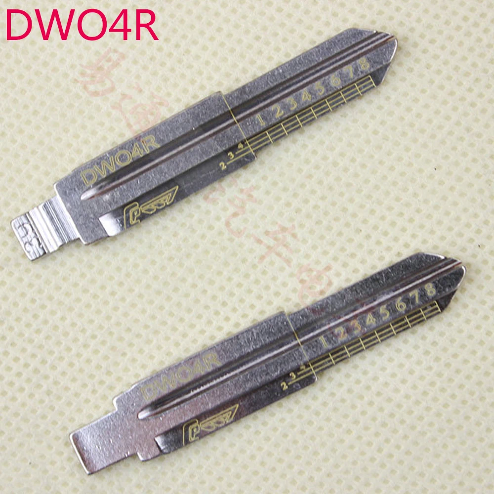 

10PCS/LOT DWO4R Engraved Line Key Blade For Buick Excelle GL8 Chevrolet Sail Lova Scale Shearing Teeth Cutting Key Blank 2 IN 1