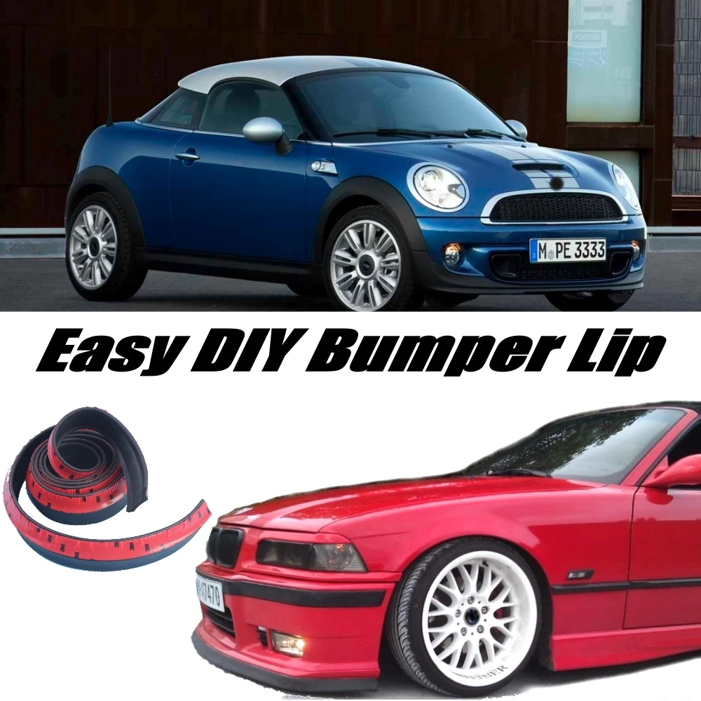 Bumper Lip Deflector Lips For Mini Coupe / Roadster Front Spoiler Skirt Car Tuning View Body Kit Wing Strip | Автомобили и